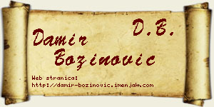 Damir Božinović vizit kartica